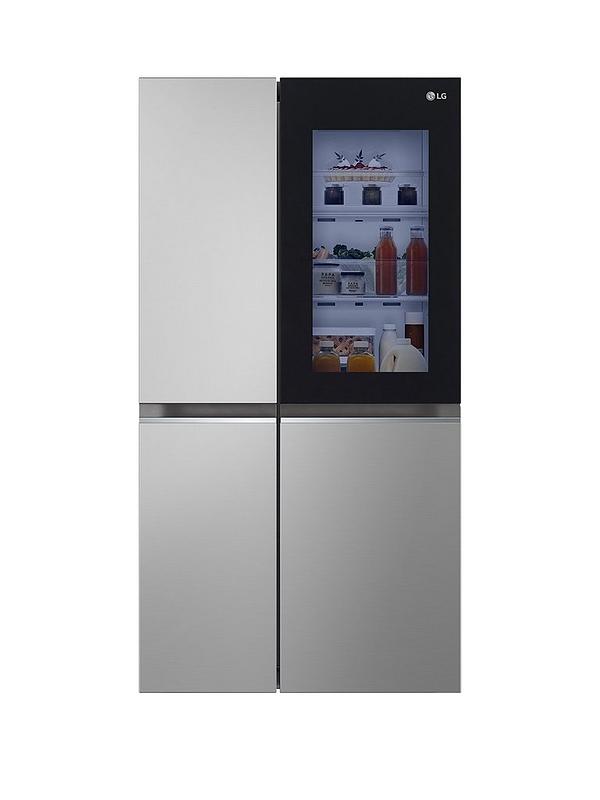 LG InstaView GSVV80PYLL Side-by-Side 60/40 American Fridge Freezer - Prime Silver - 655L - E Rated